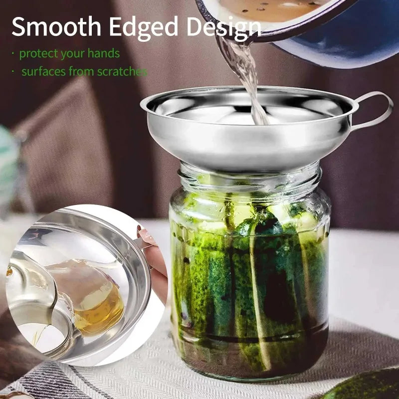 Stainless Steel Wide Mouth High-Flow Funnel | Kitchen Tool Kitchen Funnel Babs