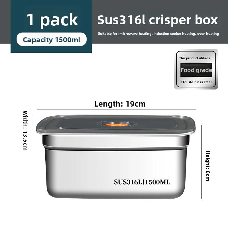 316 Stainless Steel Airtight Lunch Box | Bento Food Container Airtight Lunch Box Babs 1500ml