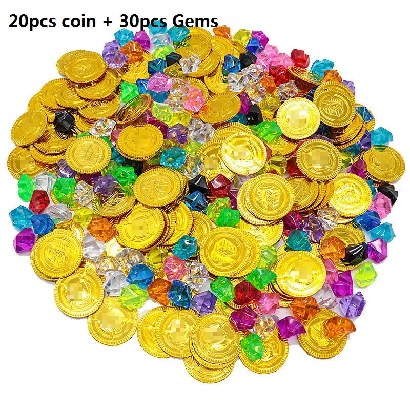 Kids Pirate Costume Accessory Set – Hat, Hook, Mask & More Costume Accessory Set Babs coin and gems