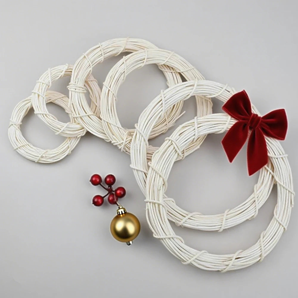 Artificial Rattan Wreaths 2/4 Pcs – Wedding & Christmas Decor Decorative Wreath Set Babs