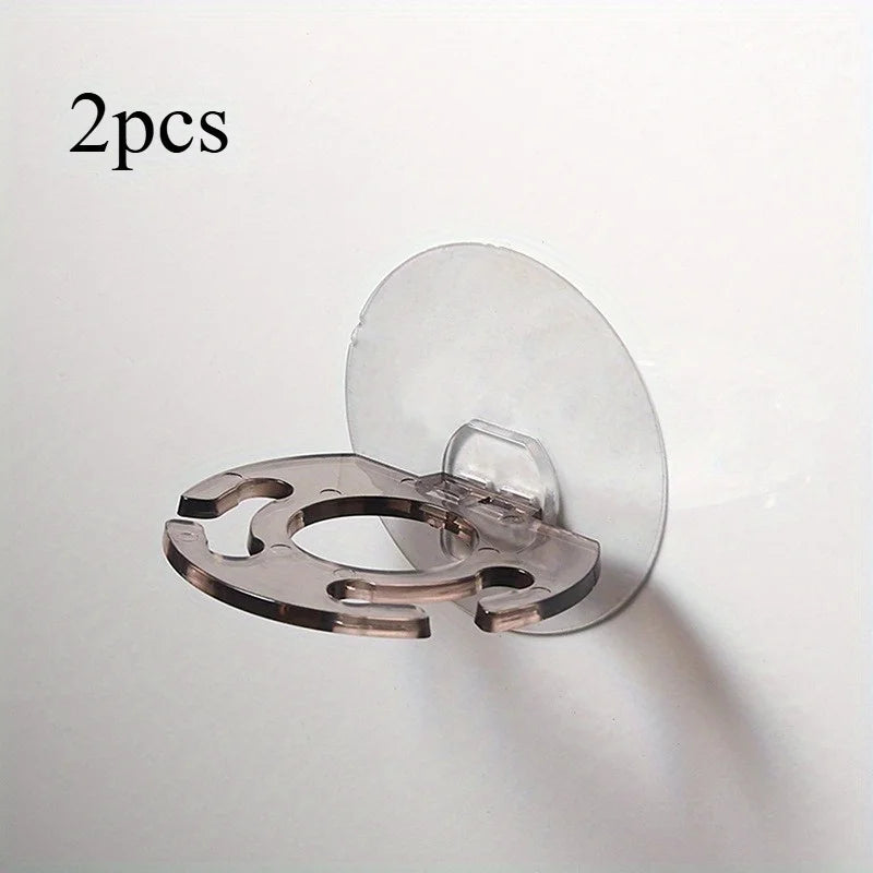2-Pack Wall Mount Toothbrush & Toothpaste Holder – Self-Adhesive Toothbrush Holder Babs Grey