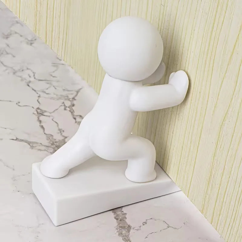 Cartoon Action Figure Door Stop – No-Drill, Non-Slip Bumper Decorative Door Stop Babs C