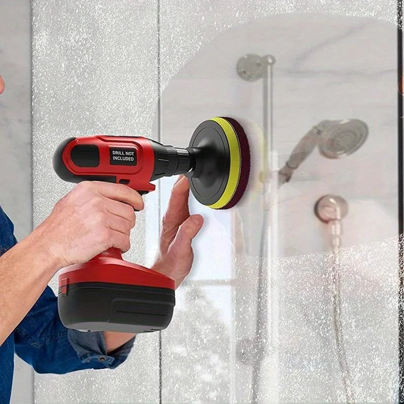Drill Power Brush Tile Scrubber Scouring Pads Kit – 8pc Drill Scrubber Kit Babs