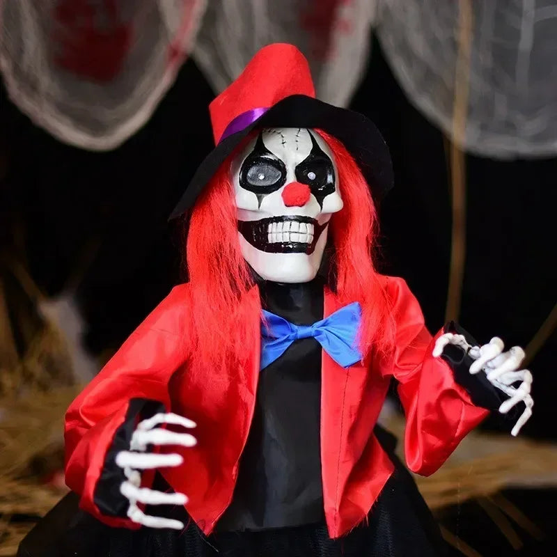 Creepy Clown Ghost Lawn Stake | Glowing Eyes Halloween Decor Halloween Lawn Stake Babs