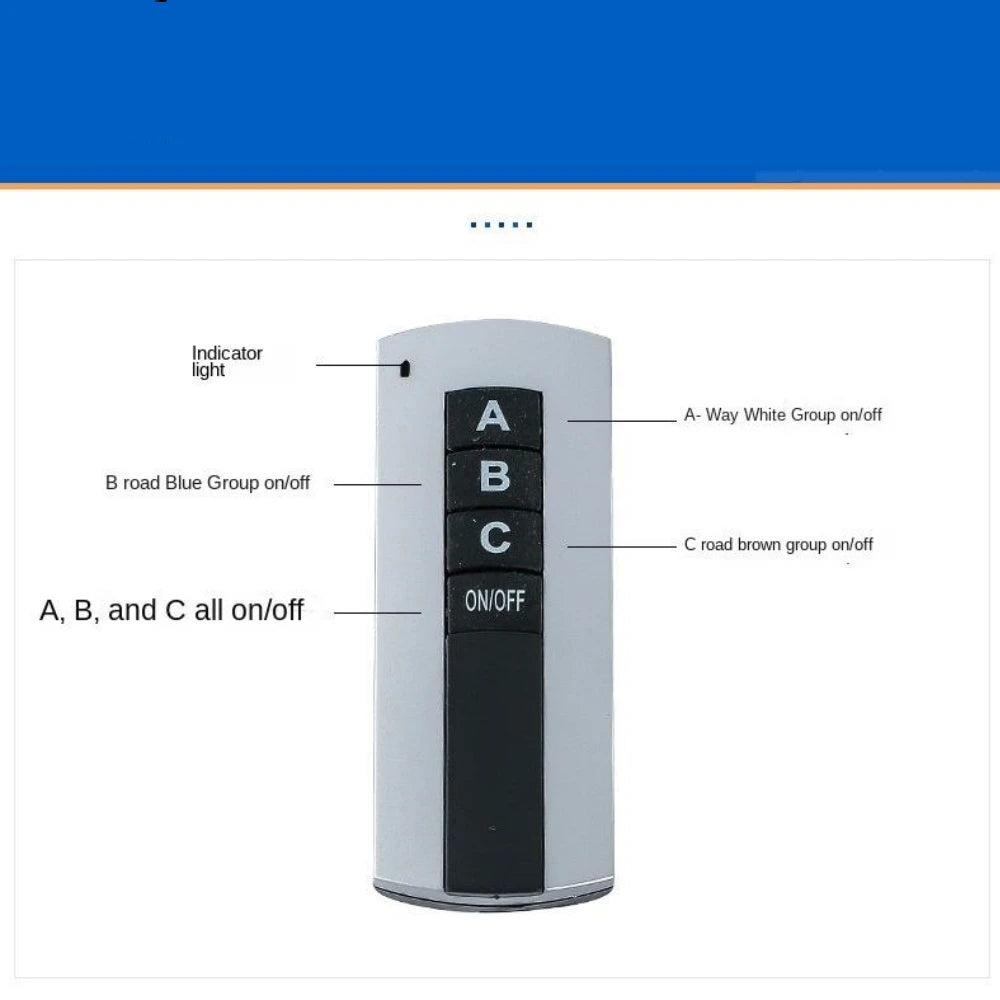 220V Wireless Remote Control Switch 1/2/3 Channel RF 433MHz Remote Control Switch Babs