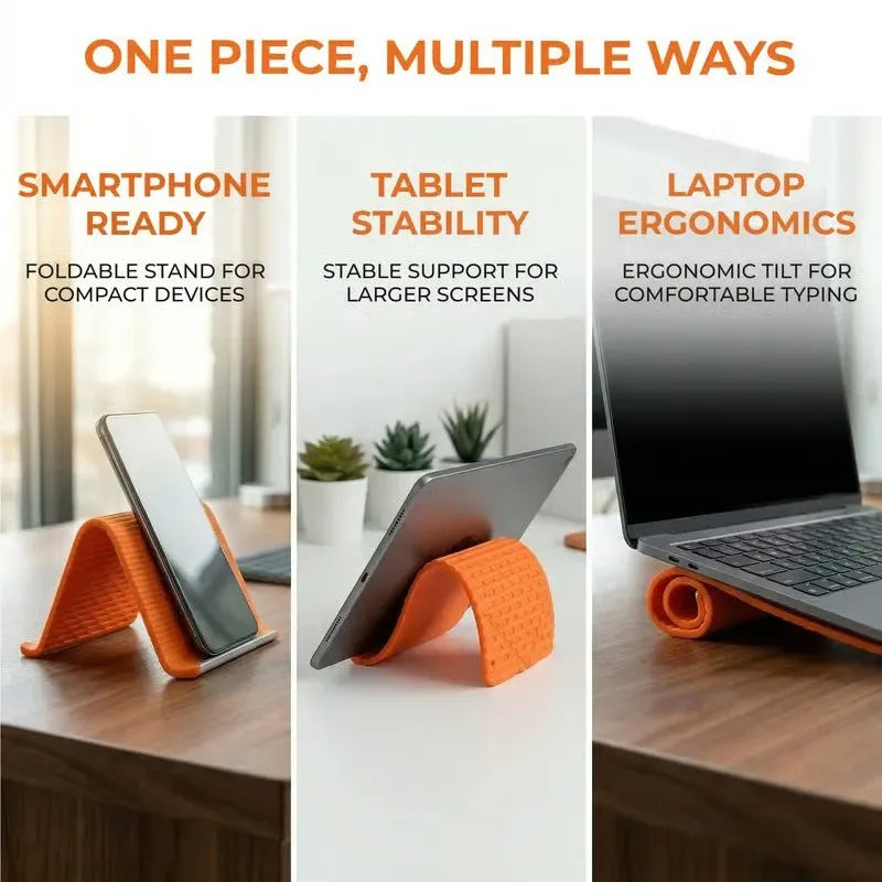Foldable Silicone Phone Stand – Adjustable Desk Holder for Tablet Phone & Tablet Stand Babs