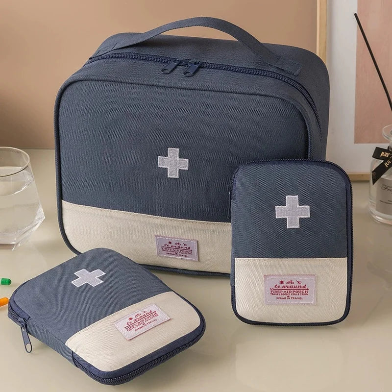 Portable Travel Medicine Bag & Pill Storage Pouch Travel Medicine Bag Babs 3Pcs-blue
