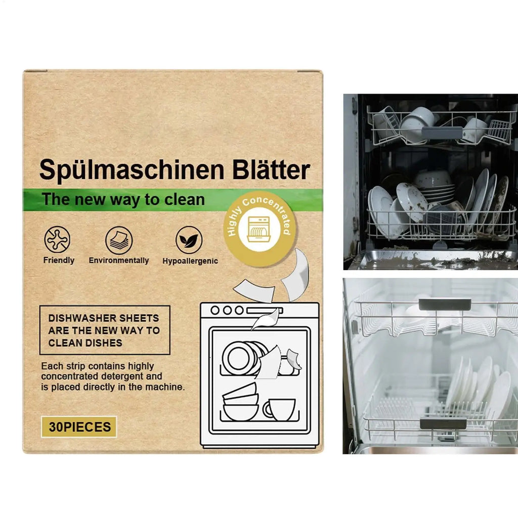 30-Pack Eco Dishwasher Detergent Sheets – All Machines Dishwasher Detergent Sheets Babs