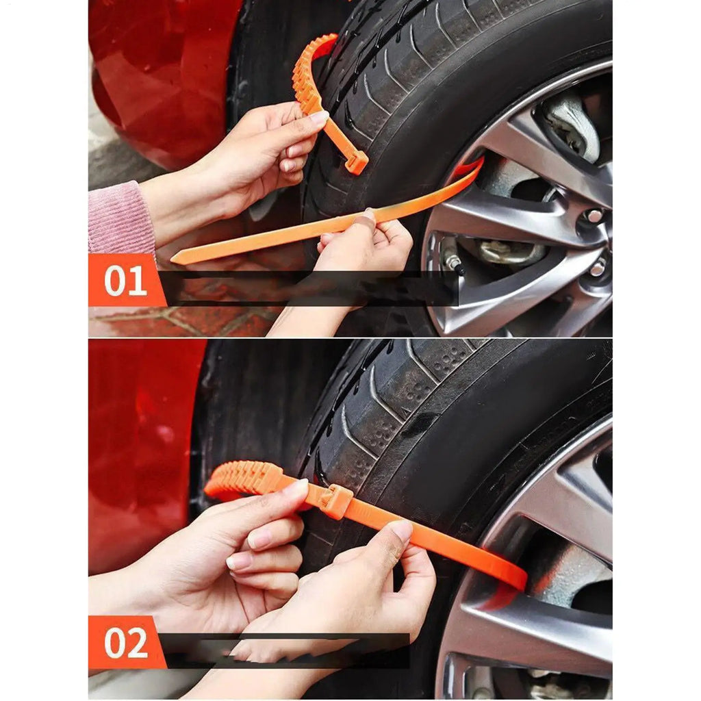 Anti-Skid Snow Tire Chains – Universal 13–22" Fit, 10-Pack Snow Tire Chains Babs