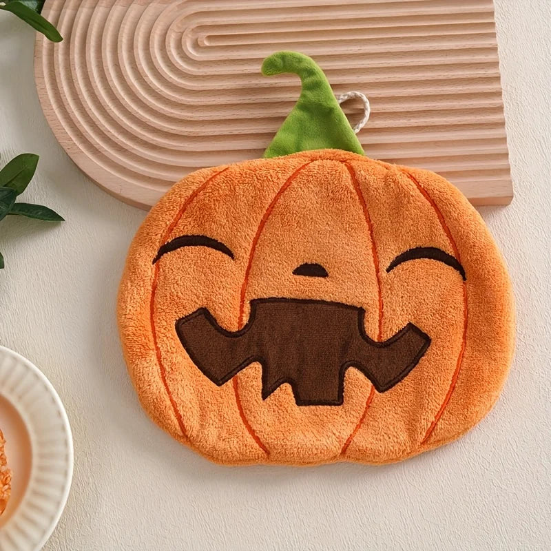 Halloween Pumpkin Hanging Hand Towel – Coral Velvet Kitchen & Bath Decorative Hand Towel Babs style4