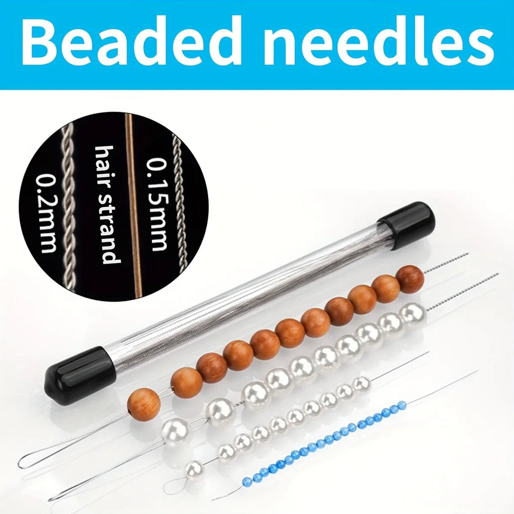 7-Piece Stainless Steel Bead Needles – DIY Jewelry Making Set Jewelry Making Tools Babs