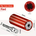 Universal Socket Wrench Set 7–19mm | 3/8" Impact Adapter Socket Wrench Set Babs Red