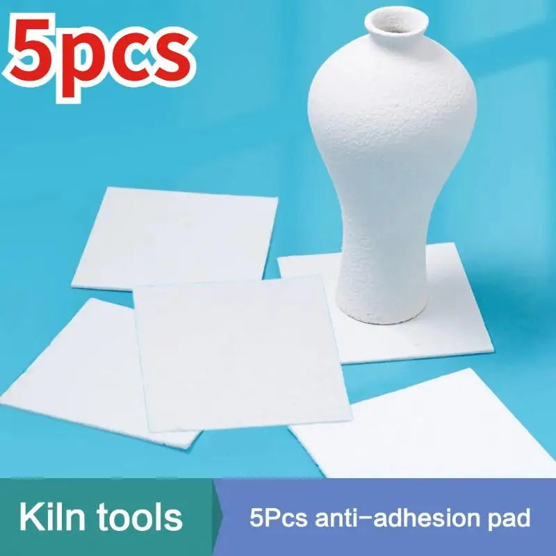 5-Pack Kiln Anti-Adhesion Pads | 1350°C Heat-Resistant Shelf Mat Kiln Shelf Pads Babs