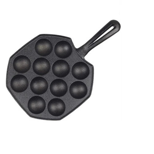 Takoyaki Pan 12-Mold Nonstick Aluminum Alloy Skillet Takoyaki Cooking Pan Babs YELLOW