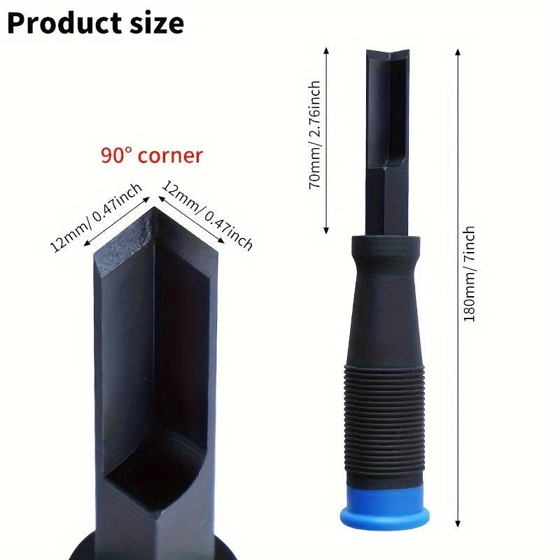 7" Corner Chisel – Right Angle Woodworking & Mortising Tool Corner Chisel Babs