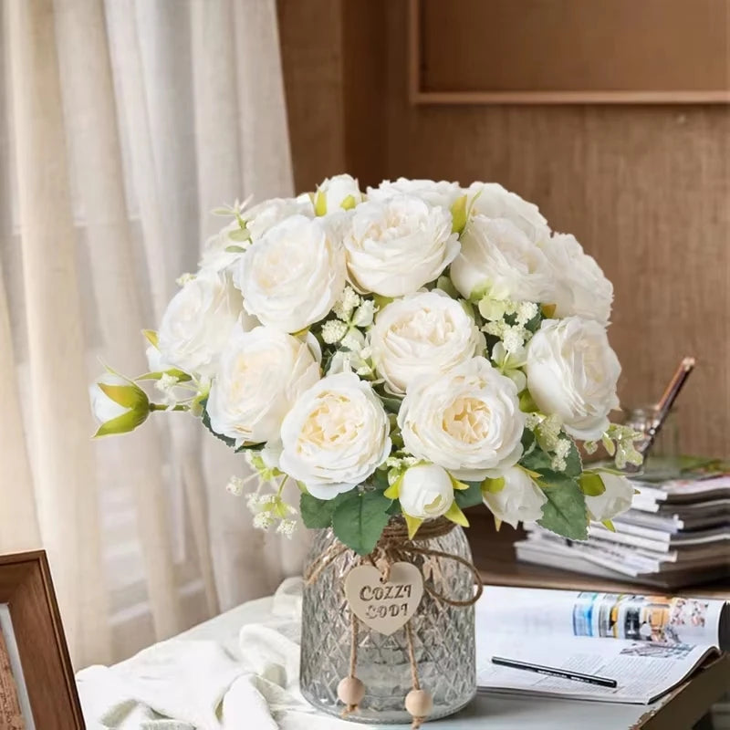 Artificial Silk Peony Bouquet – Wedding, Home Décor & Gifting Artificial Flower Bouquet Babs