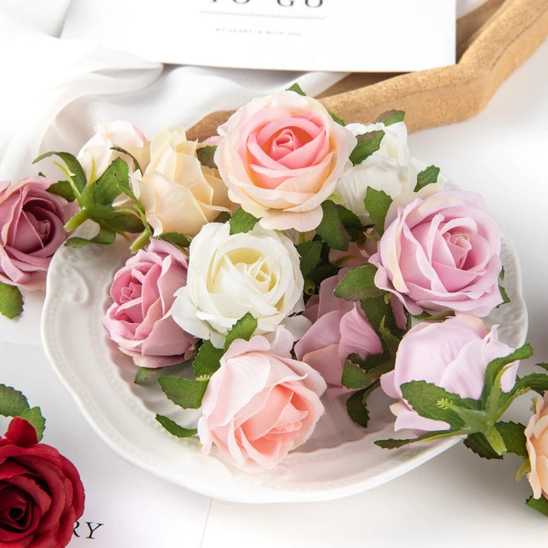 Artificial Silk Rose Flower Heads – Wedding & Party Décor 25/50 Pcs Artificial Flower Heads Babs