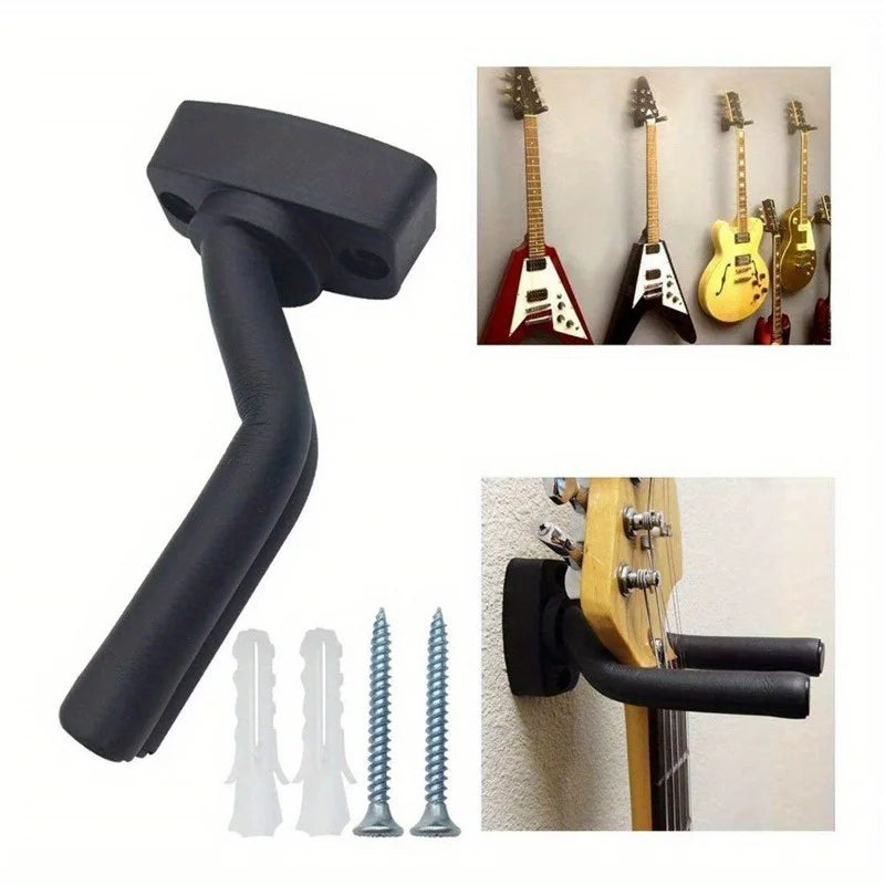 Black Guitar Wall Hanger Hook – All Guitars, Bass & Ukulele Guitar Wall Hanger Babs