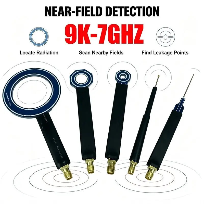 EMC EMI Near-Field Probe Set 9KHz–7GHz Half Shield Antenna 5Pcs EMI Near-Field Probe Set Babs