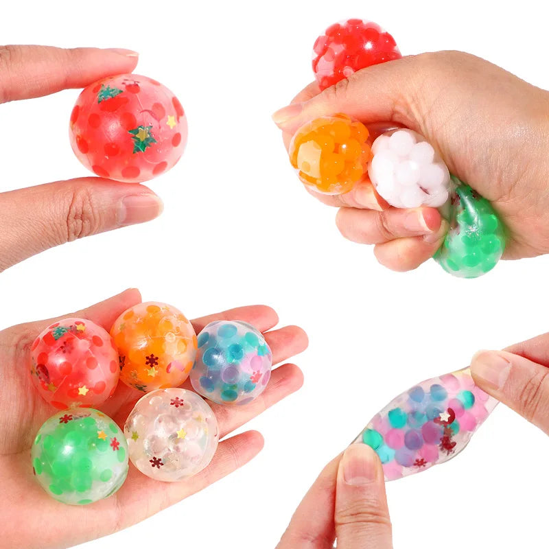 Christmas Squeeze Balls 10/20 Pcs – Stocking Stuffers & Party Toys Squeeze Sensory Toy Babs