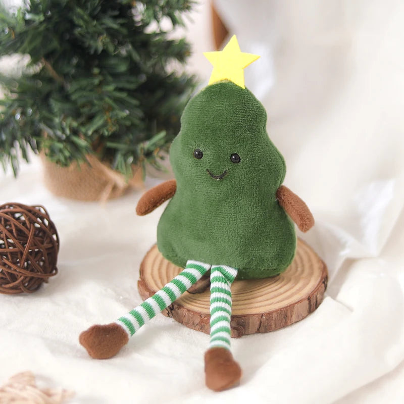 Cute Plush Christmas Tree Pendant Doll Holiday Decoration Christmas Pendant Decoration Babs Long Legs 1PC