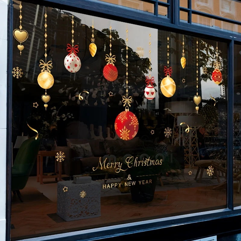 Christmas Window Stickers – Holiday Window Film Decal 3mil Window Decal Sticker Babs