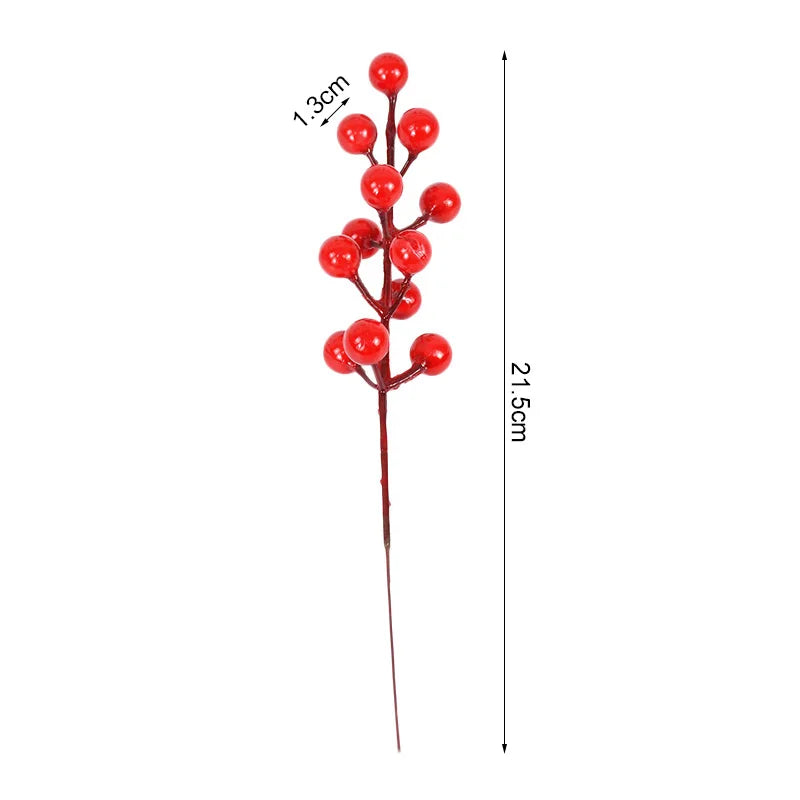 Artificial Red Holly Berry Stems – Christmas Décor (5–30 Pcs) Artificial Berry Stems Babs