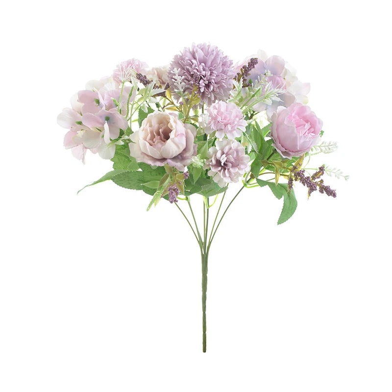 Silk Hydrangea Artificial Flowers – Wedding & Home Décor Bouquet Artificial Flowers Babs purple 2 pcs