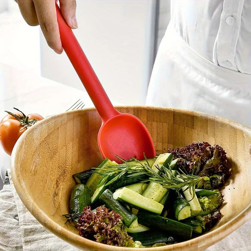 5-Piece Silicone Mixing & Serving Spoon Set | Kitchen Utensils Silicone Spoon Set Babs