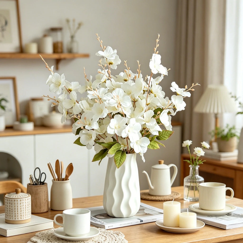 Silk Magnolia Artificial Flower Bouquet – Wedding & Home Décor Artificial Flower Bouquet Babs
