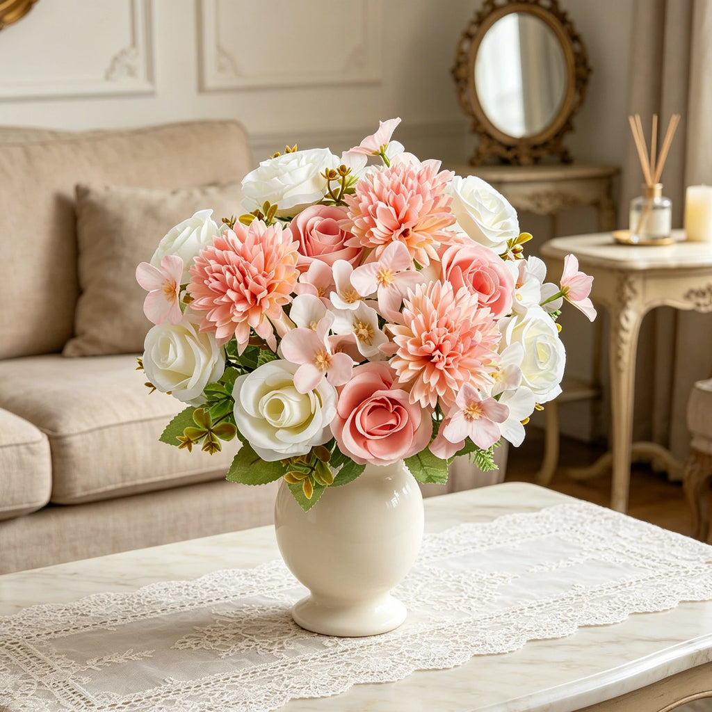 Artificial Silk Rose Bouquet – Wedding & Home Décor Gift Artificial Flower Bouquet Babs