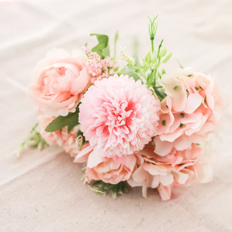 Artificial Silk Peony Flower – Wedding & Home Décor, 30cm Artificial Silk Flower Babs Champagne Pink
