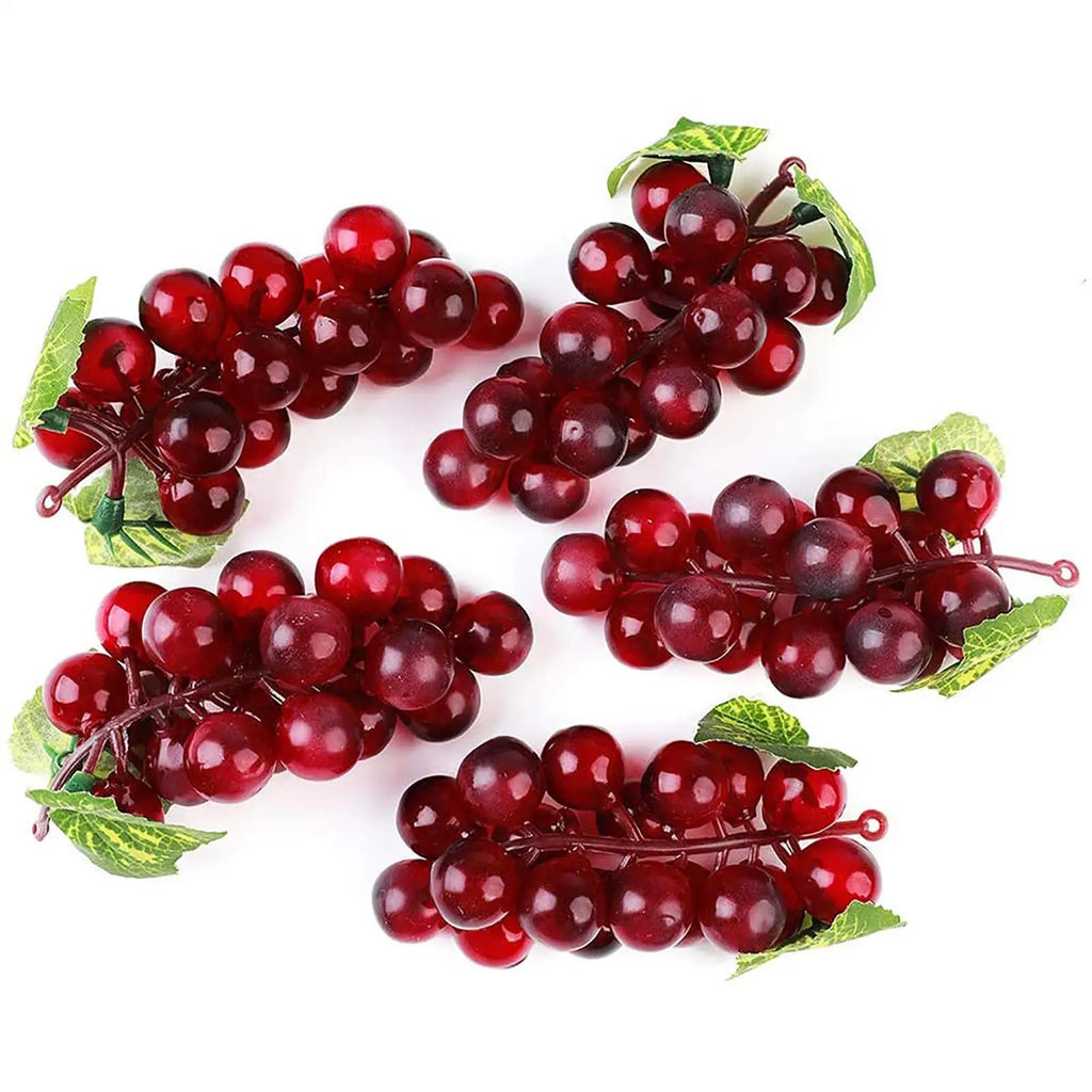 Artificial Grape Bunches – Faux Fruit Décor, 18 Grapes Artificial Fruit Decor Babs