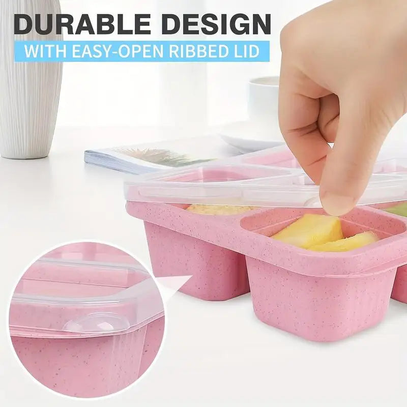 4-Compartment Bento Snack Box – Reusable Divided Lunch Container Bento Lunch Box Babs