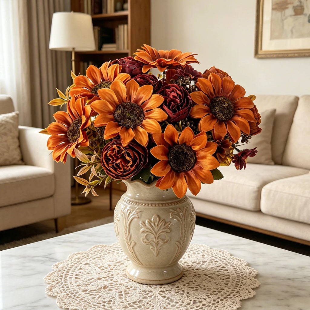Artificial Silk Sunflowers Bouquet – Wedding & Home Décor Artificial Flower Bouquet Babs
