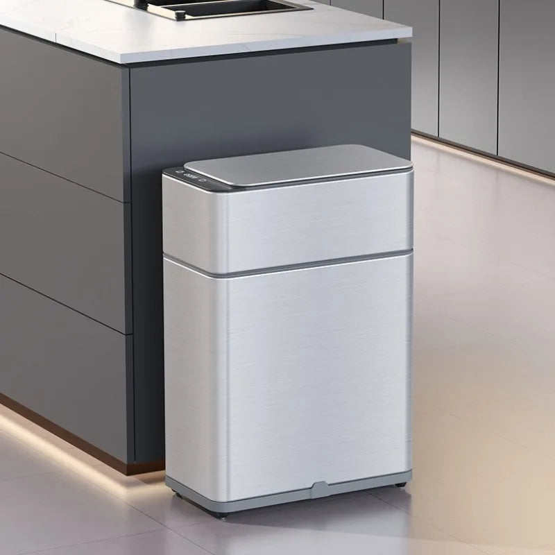 Smart Sensor Trash Can Stainless Steel 10L Kitchen Bathroom Bin Sensor Trash Can Babs