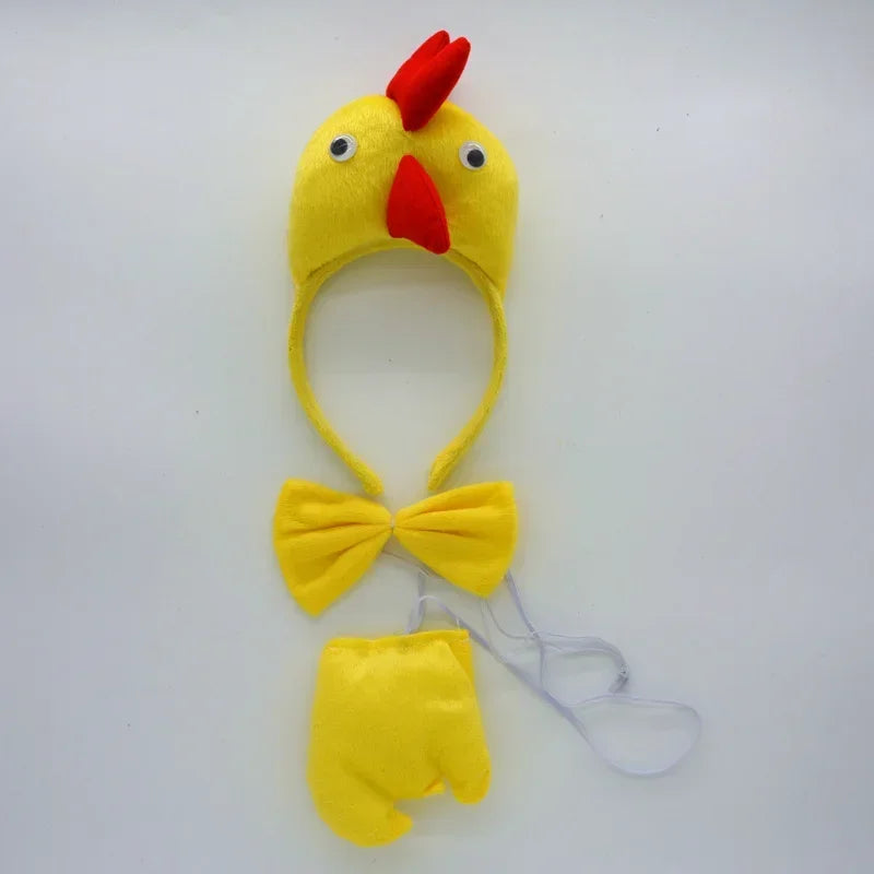 Animal Ear Headband Bow Tie Costume Set – Party & Cosplay Costume Accessory Set Babs