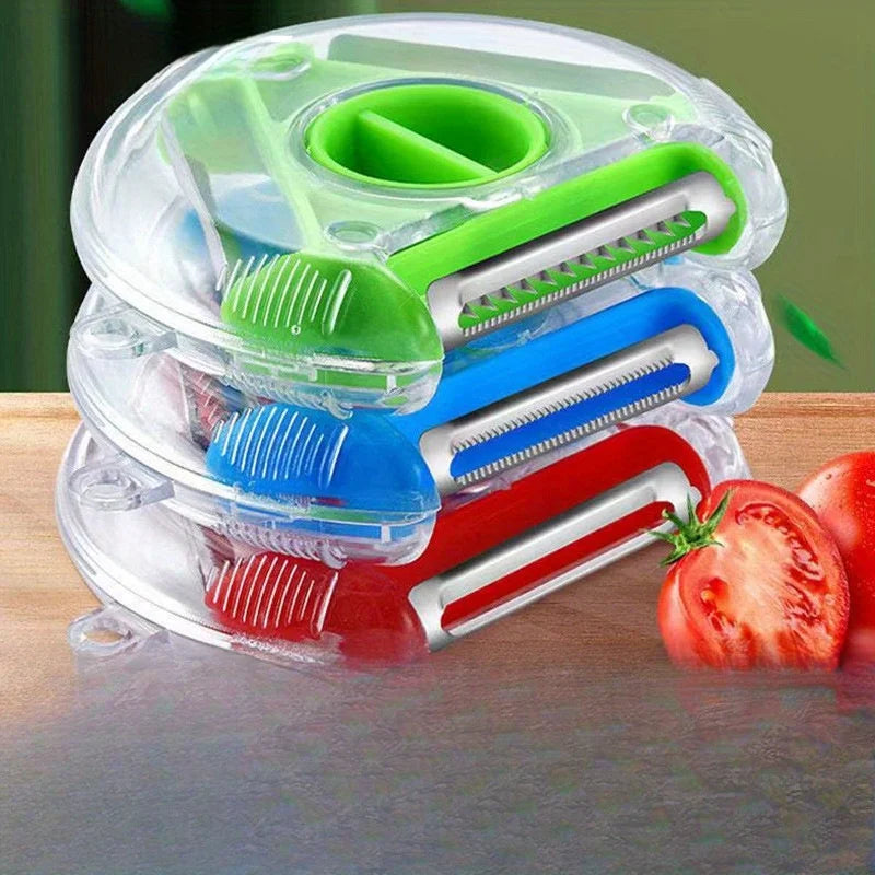 3-in-1 Vegetable Peeler, Shredder & Grater – Stainless Steel Vegetable Peeler Grater Babs