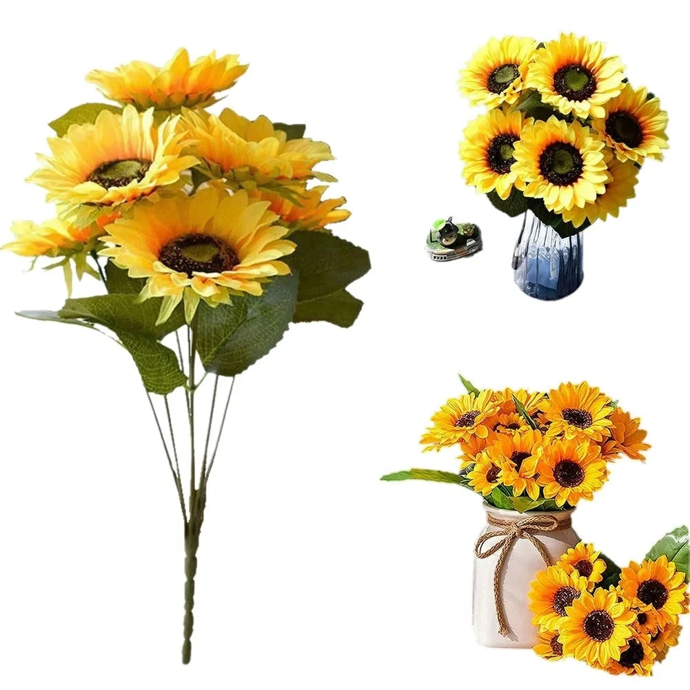 Artificial Silk Sunflower Bouquet – Wedding & Home Décor Artificial Flower Bouquet Babs