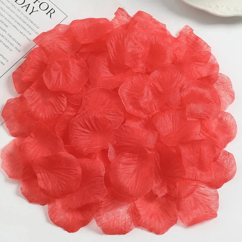 500/1000Pcs Silk Rose Petals for Wedding & Party Decor Artificial Flower Petals Babs Red 500Pcs