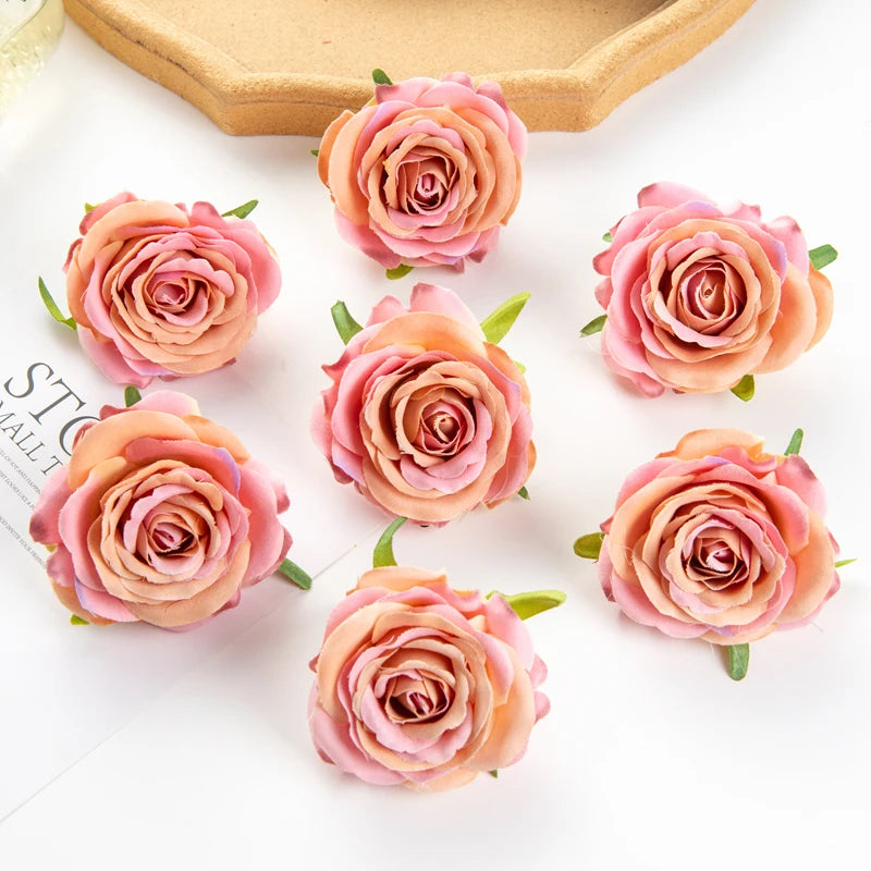 10/20pcs Silk Rose Artificial Flowers – Wedding & Home Decor Artificial Silk Flowers Babs Pink 20 pcs