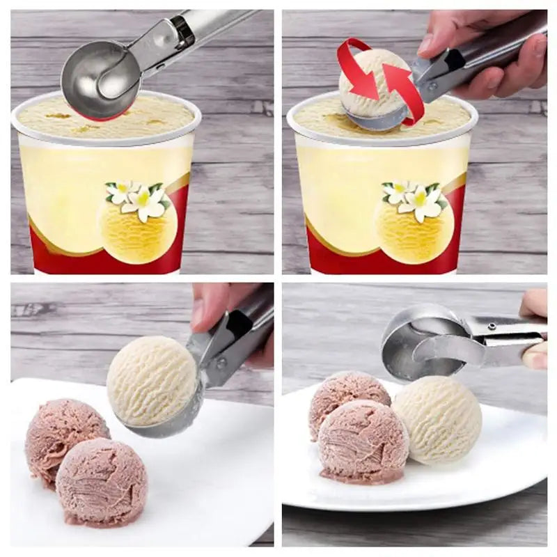 Stainless Steel Ice Cream Scoop & Watermelon Fruit Baller Ice Cream Scoop Babs