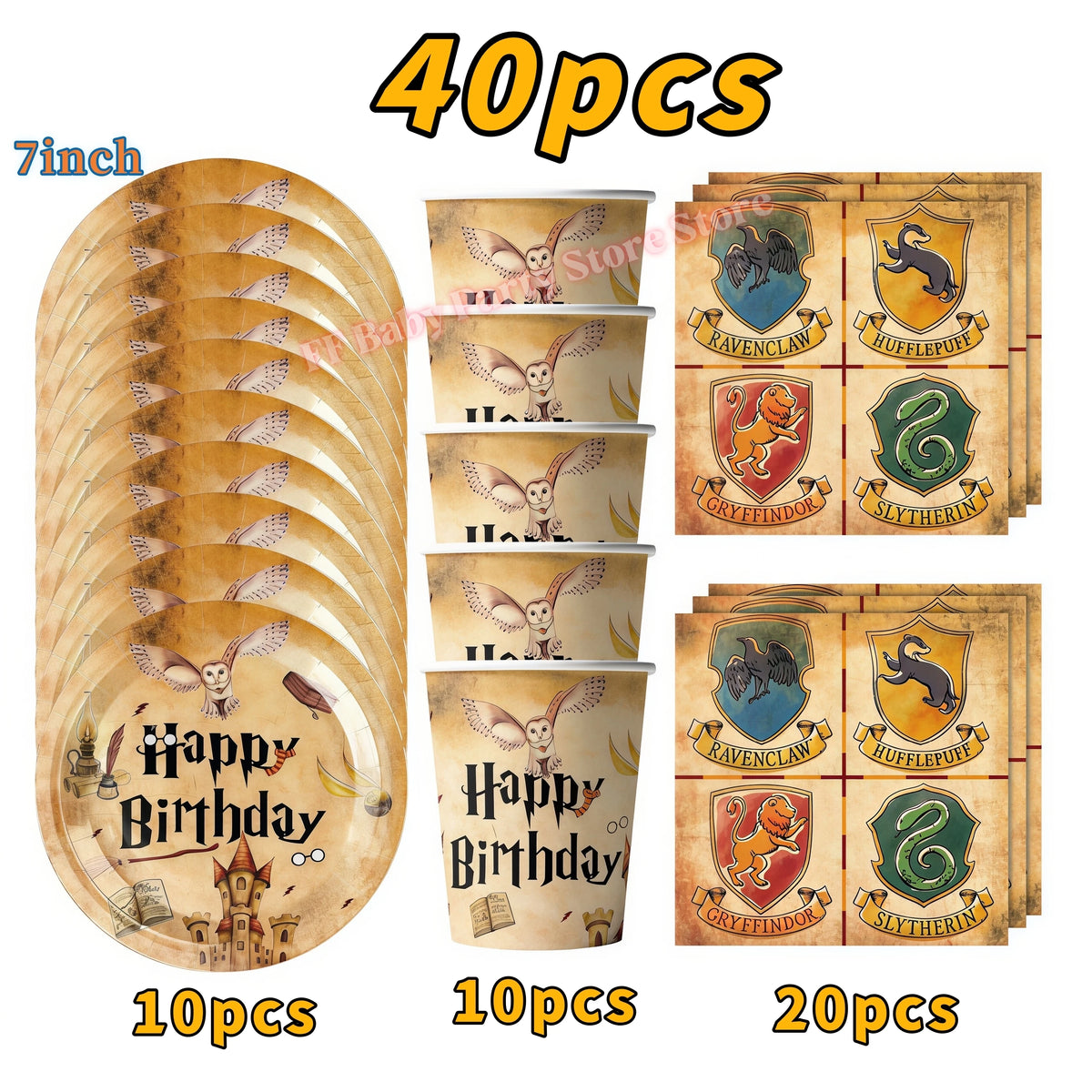 Wizard Theme Birthday Party Supplies – Plates, Cups & Balloons