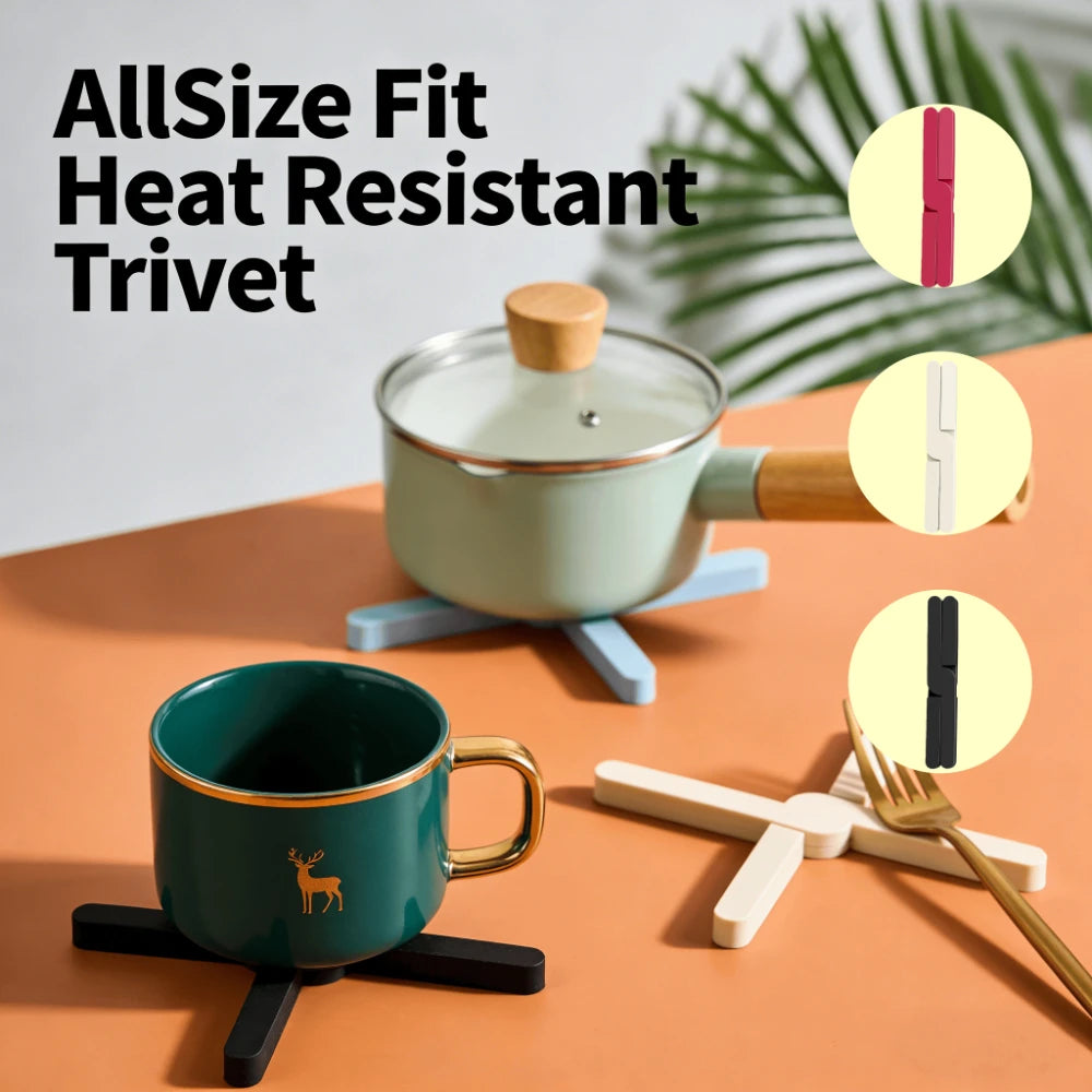 Foldable Adjustable Trivet & Pot Holder – Heat-Resistant Mat Trivet & Pot Holder Babs