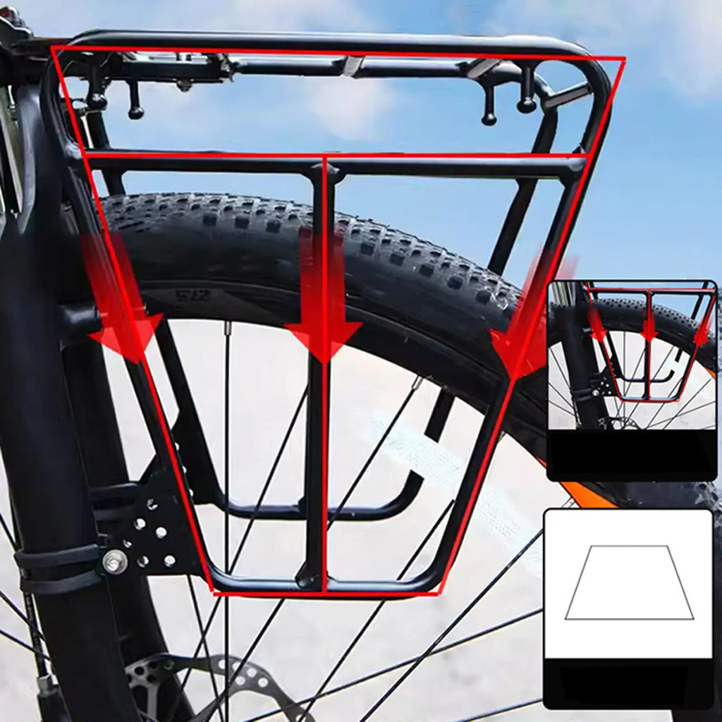 Front Bike Rack Steel Luggage Carrier – 25kg Load Capacity Front Bike Rack Babs