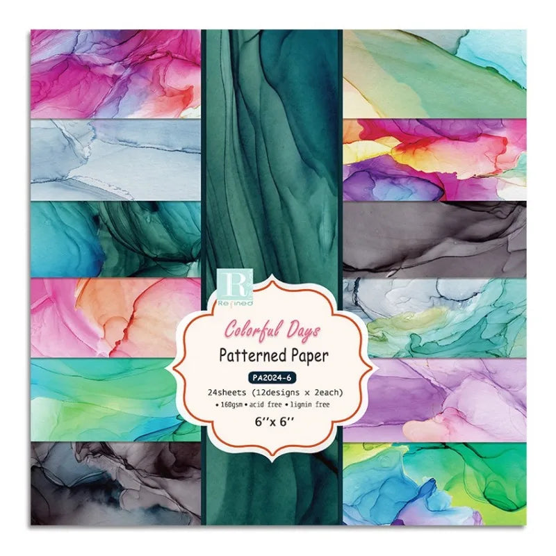 24 Sheets Christmas Craft Paper Pad – Scrapbooking & Origami Craft Paper Pad Babs B