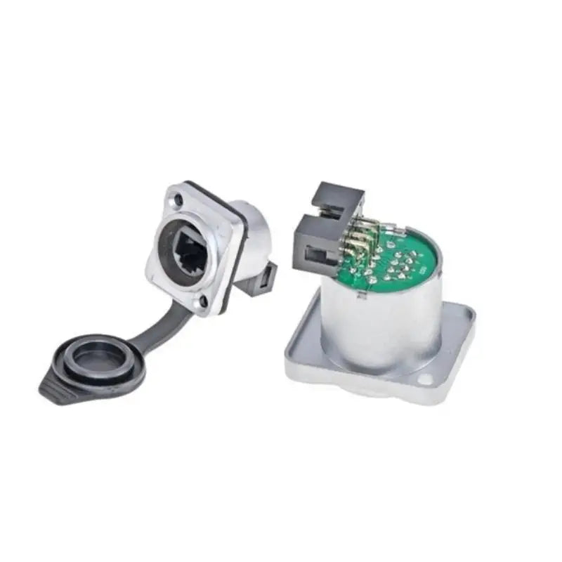 Waterproof RJ45 Panel Mount Connector NE8FDP 8P8C D-Type Network Connector Babs A11