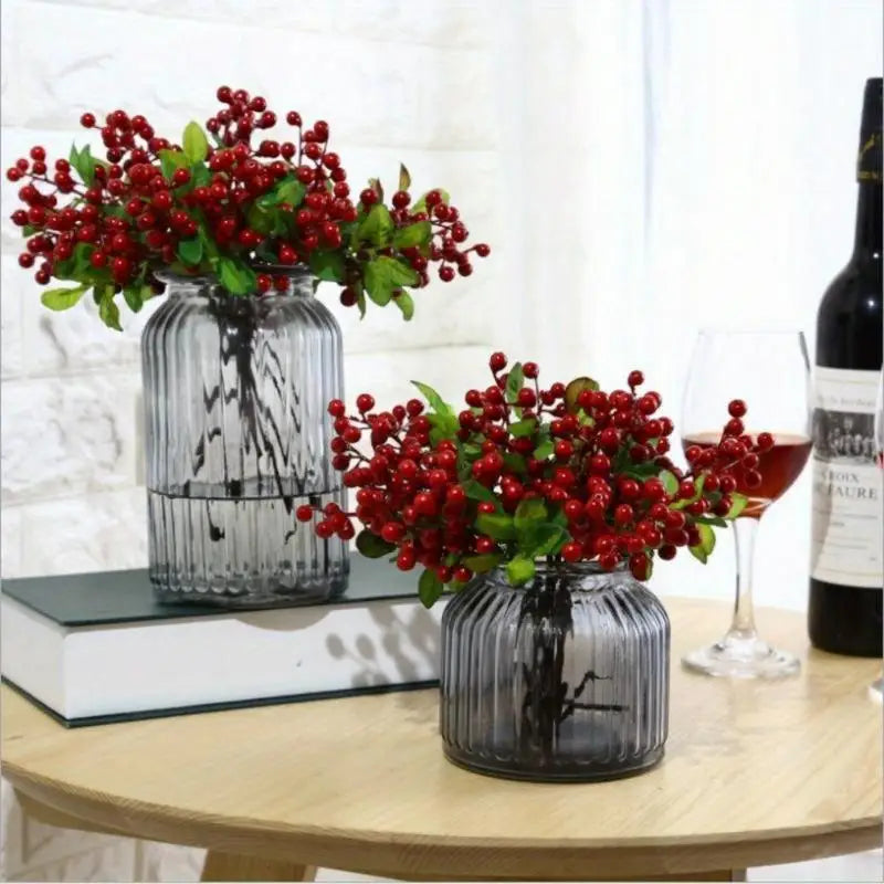 2Pcs Mini Artificial Berry Foam Flowers – Christmas & Wedding Decor Artificial Floral Decor Babs