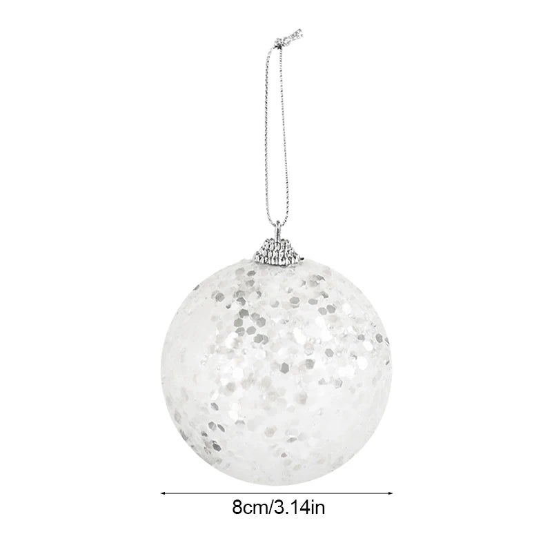 Large White Foam Christmas Ball Ornaments | Xmas Tree Pendants Christmas Ball Ornaments Babs C