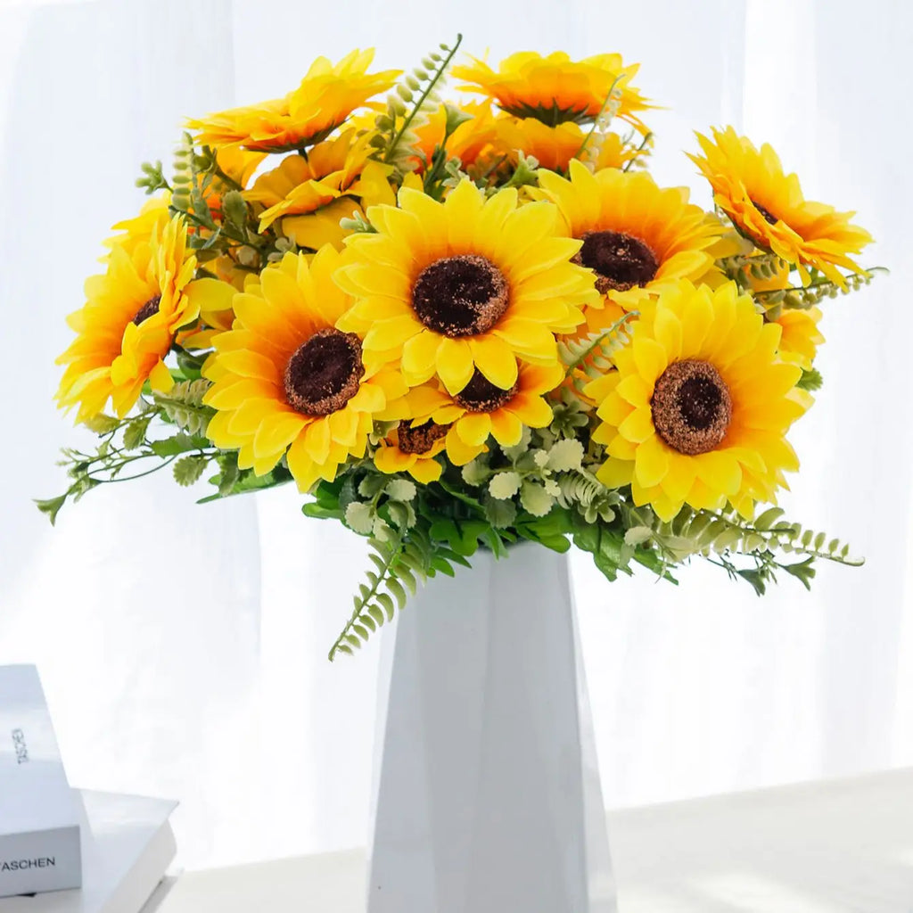 Artificial Silk Sunflower Bouquet – Wedding & Home Décor Artificial Flower Bouquet Babs